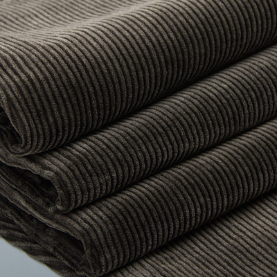 Soft 8 Pit Cotton Polyester Dyed Knitted Corduroy Fabric Windproof